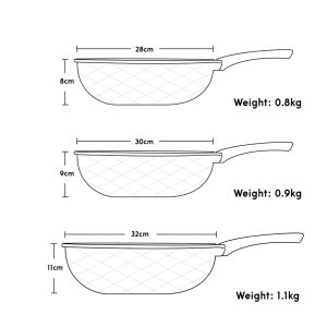 38 CM NON STICK MARBLE WORK, MADE IN KOREA,韓國不粘炒鍋